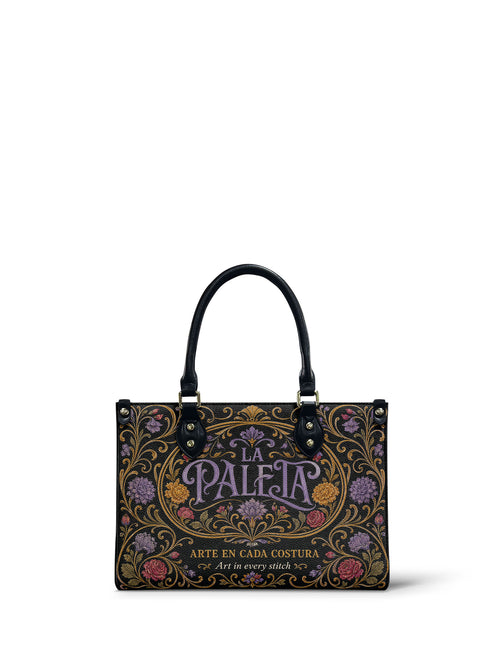 "La Paleta — Arte en cada costura" ver.1 Small Leather Handbag - Paleta Bags front view