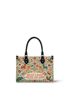"Hecha a mano, hecha con amor" ver.1 Small Leather Handbag - Paleta Bags front view