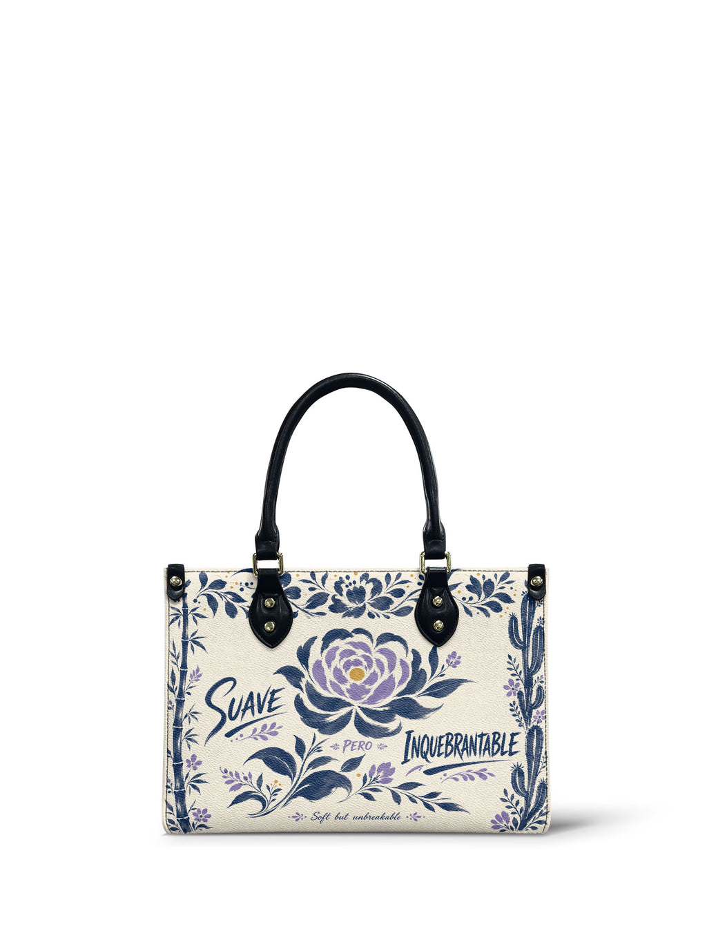 "Suave pero inquebrantable" ver.2 Small Leather Handbag - front view | Paleta Bags