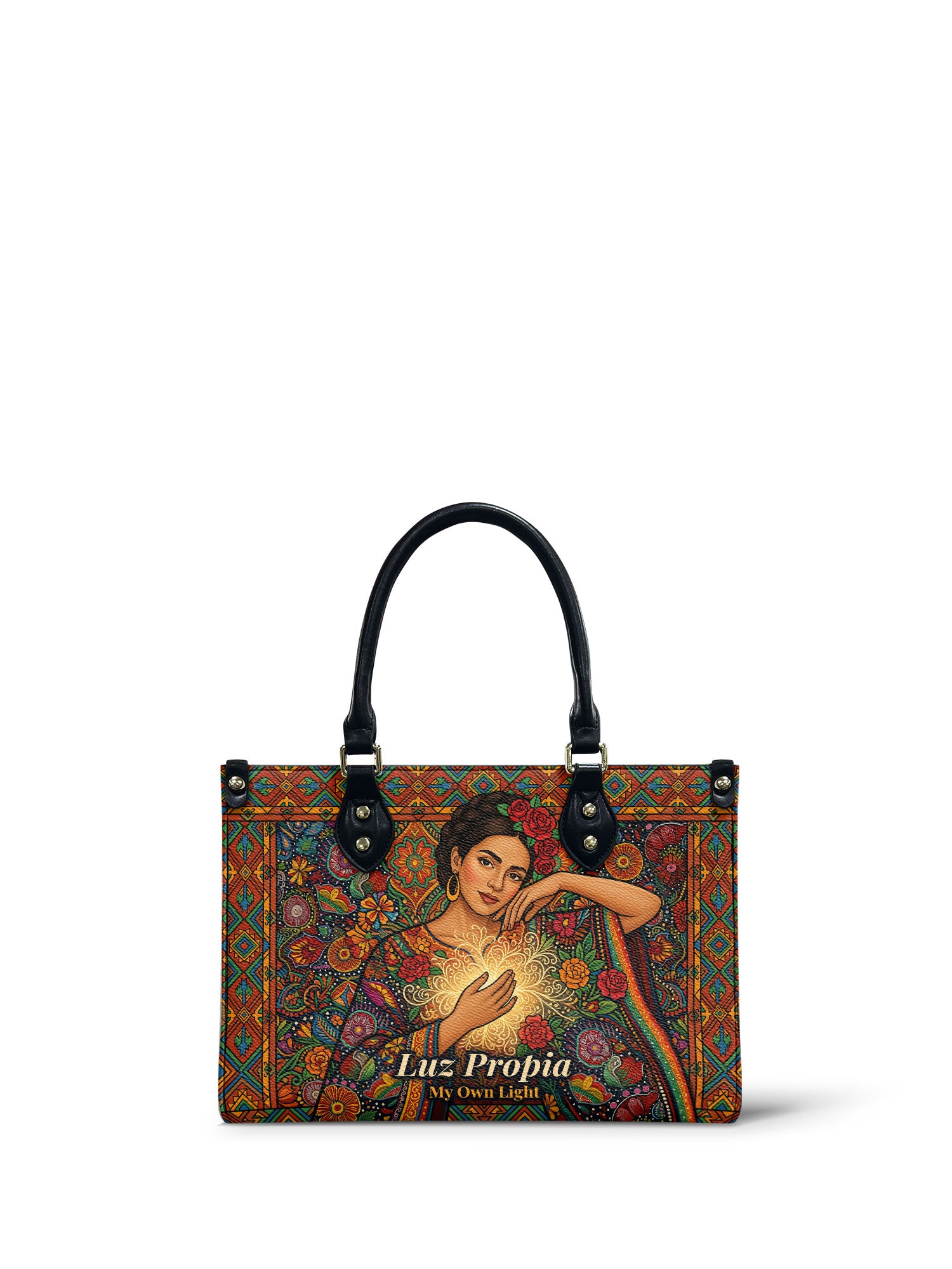 "Luz Propia" ver.3 Small Leather Handbag - front view | Paleta Bags