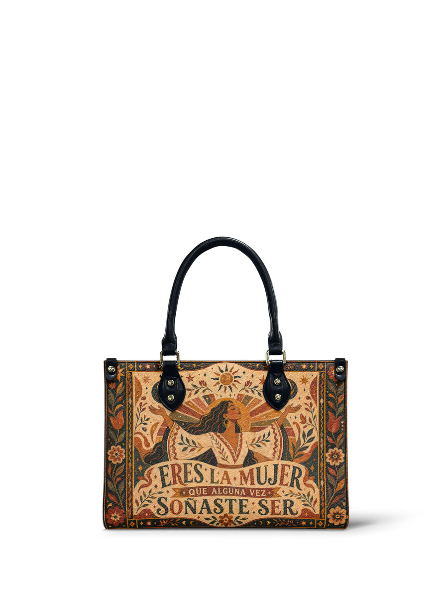 "Eres la mujer que alguna vez soñaste ser" ver.1 Small Leather Handbag