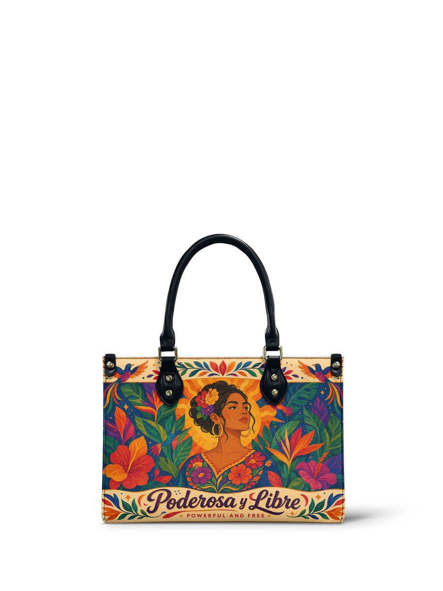 "Poderosa y Libre" ver.2 Small Leather Handbag