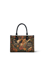 "Se amó hasta florecer" ver.2 Small Leather Handbag - front view | Paleta Bags