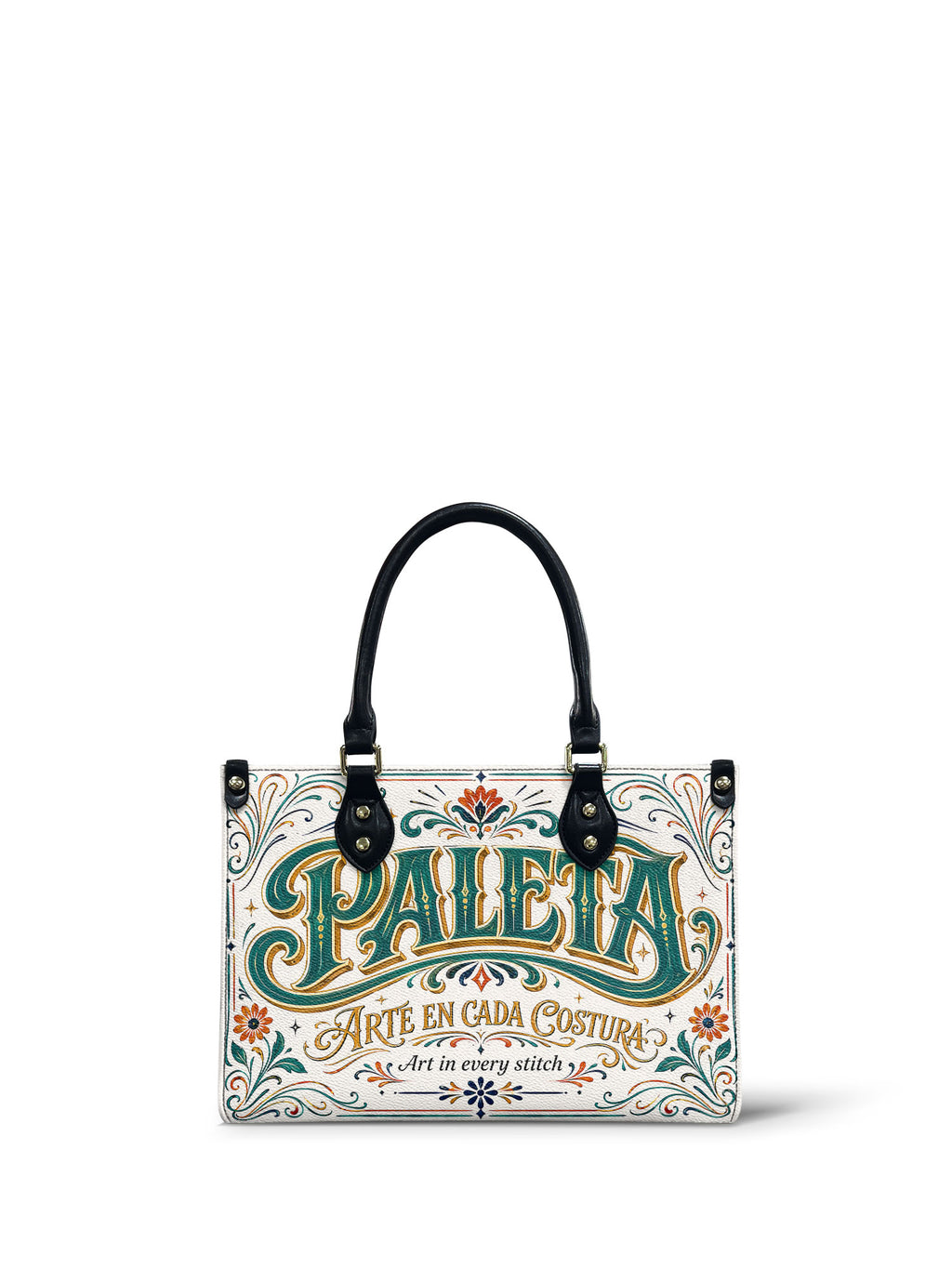 "La Paleta — Arte en cada costura" ver.2 Small Leather Handbag - Paleta Bags front view