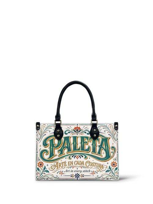 "La Paleta — Arte en cada costura" ver.2 Small Leather Handbag - Paleta Bags front view