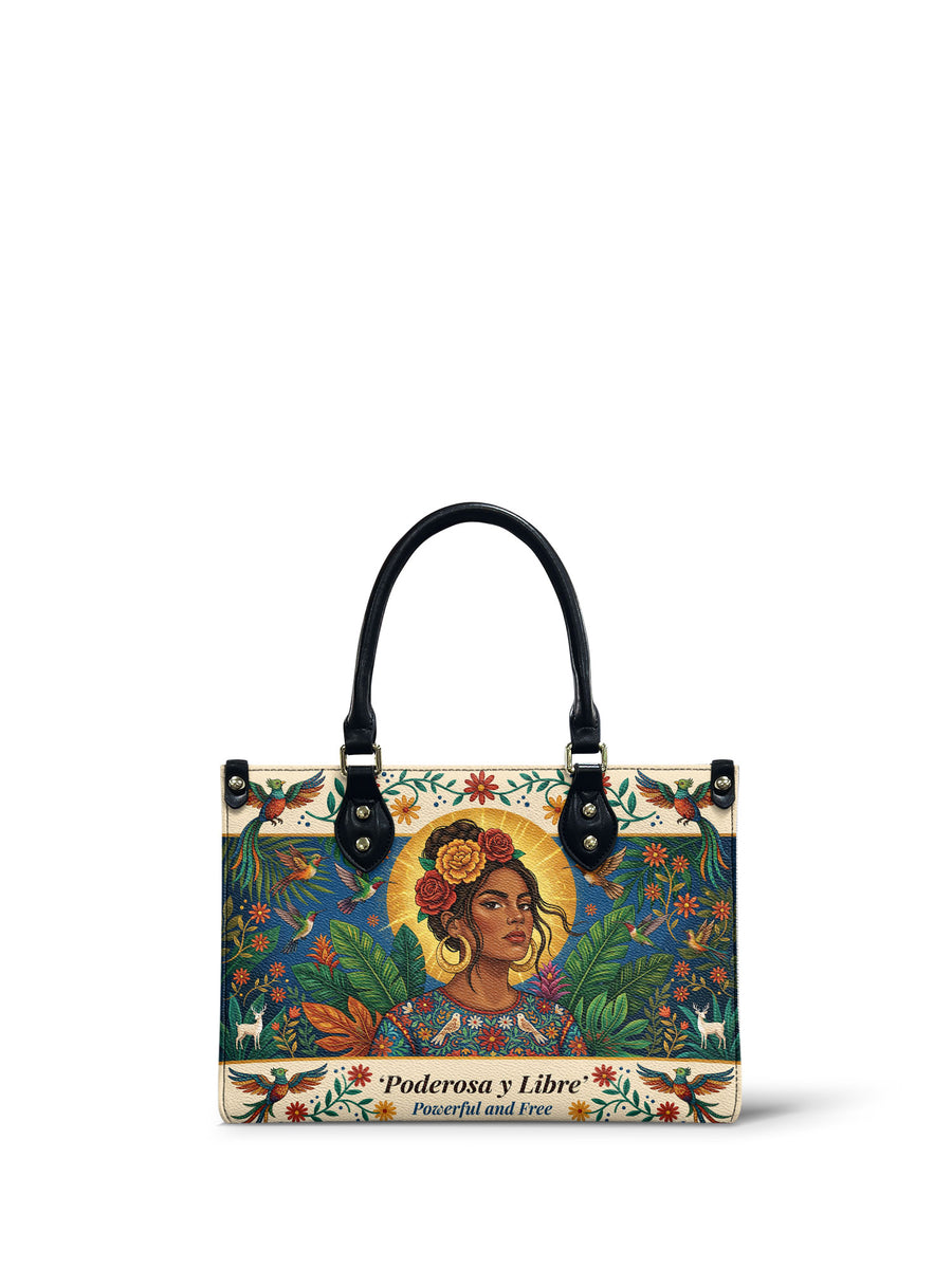 "Poderosa y Libre" ver.3 Small Leather Handbag