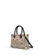 "De las manos de nuestras abuelas a las nuestras" ver.1 Small Leather Handbag - side view | Paleta Bags