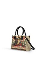 "El dolor me enseñó a ser fuerte" ver.3 Small Leather Handbag - side view | Paleta Bags