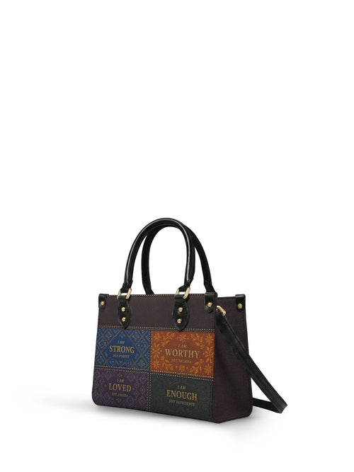 "BILINGÜE" ver.1 Small Leather Handbag - side view | Paleta Bags