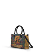 "Soy hija de la tierra" ver.4 Small Leather Handbag - side view | Paleta Bags