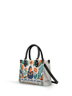 "Me cuido, me amo, me honro" ver.4 Small Leather Handbag - side view | Paleta Bags