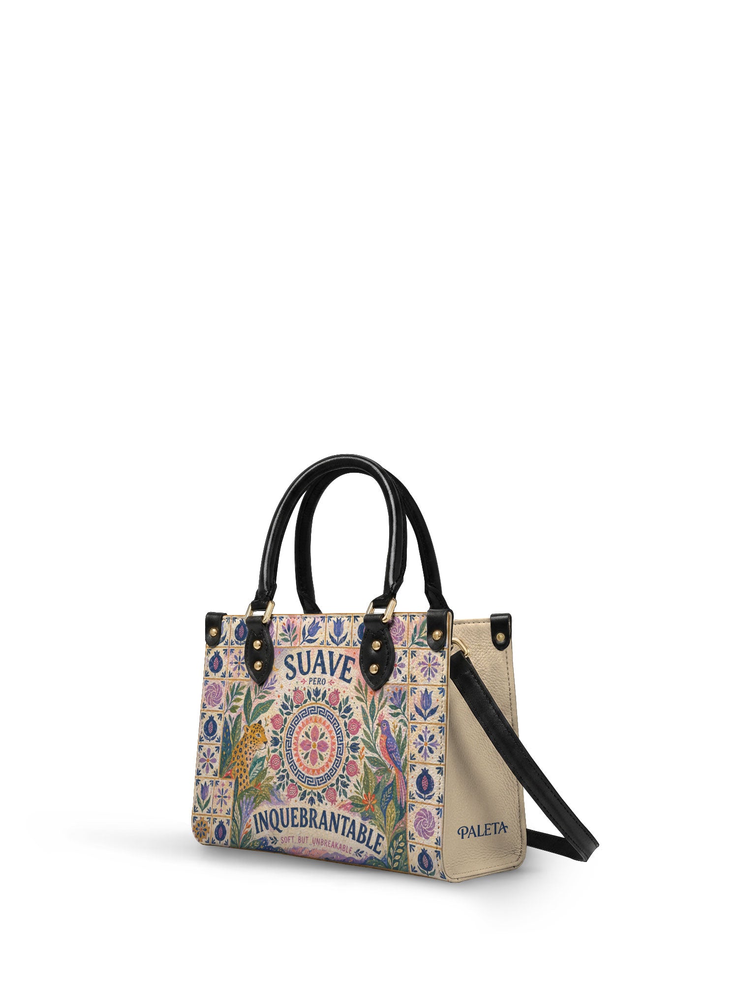 "Suave pero inquebrantable" ver.10 Small Leather Handbag - side view | Paleta Bags