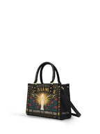 "Eres la mujer que alguna vez soñaste ser" ver.9 Small Leather Handbag - side view | Paleta Bags