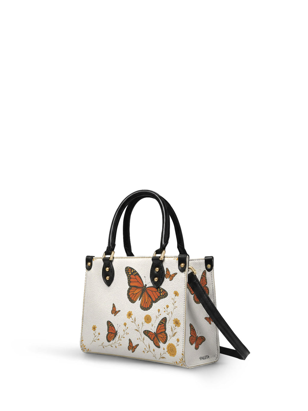 "PAPALOTL" Small Leather Handbag - side view | Paleta Bags