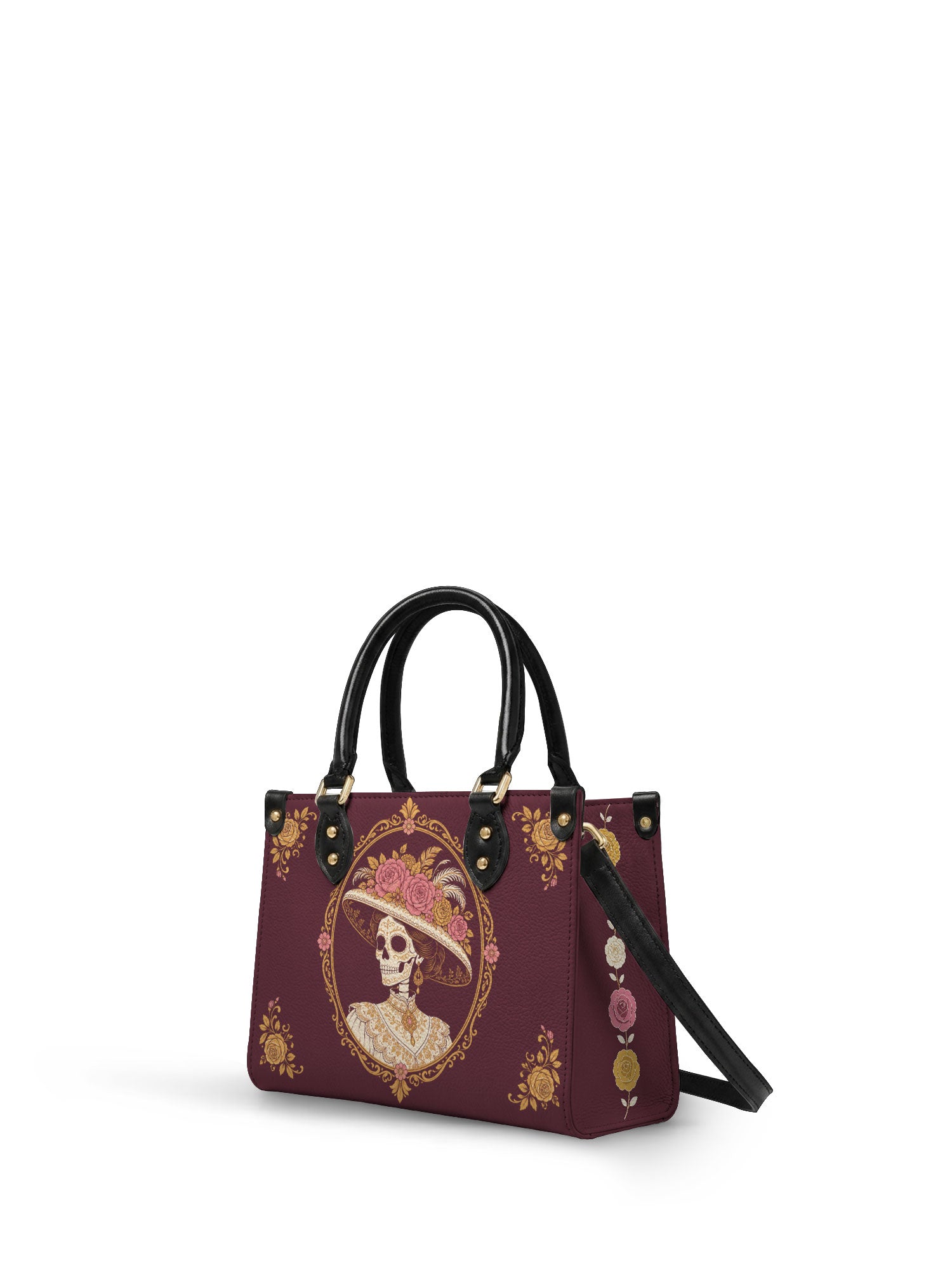 "CALAVERA" Small Leather Handbag - side view | Paleta Bags