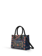 "Eres la mujer que alguna vez soñaste ser" ver.5 Small Leather Handbag - side view | Paleta Bags
