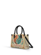 "Soy agua fluyo, me adapto, persisto" ver.5 Small Leather Handbag - side view | Paleta Bags