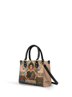 "Soy Fuerte" ver.3 Small Leather Handbag - side view | Paleta Bags