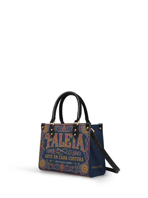 "La Paleta — Arte en cada costura" ver.3 Small Leather Handbag - side view