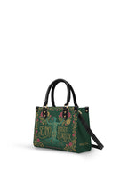 "Se amó hasta florecer" ver.3 Small Leather Handbag - side view | Paleta Bags