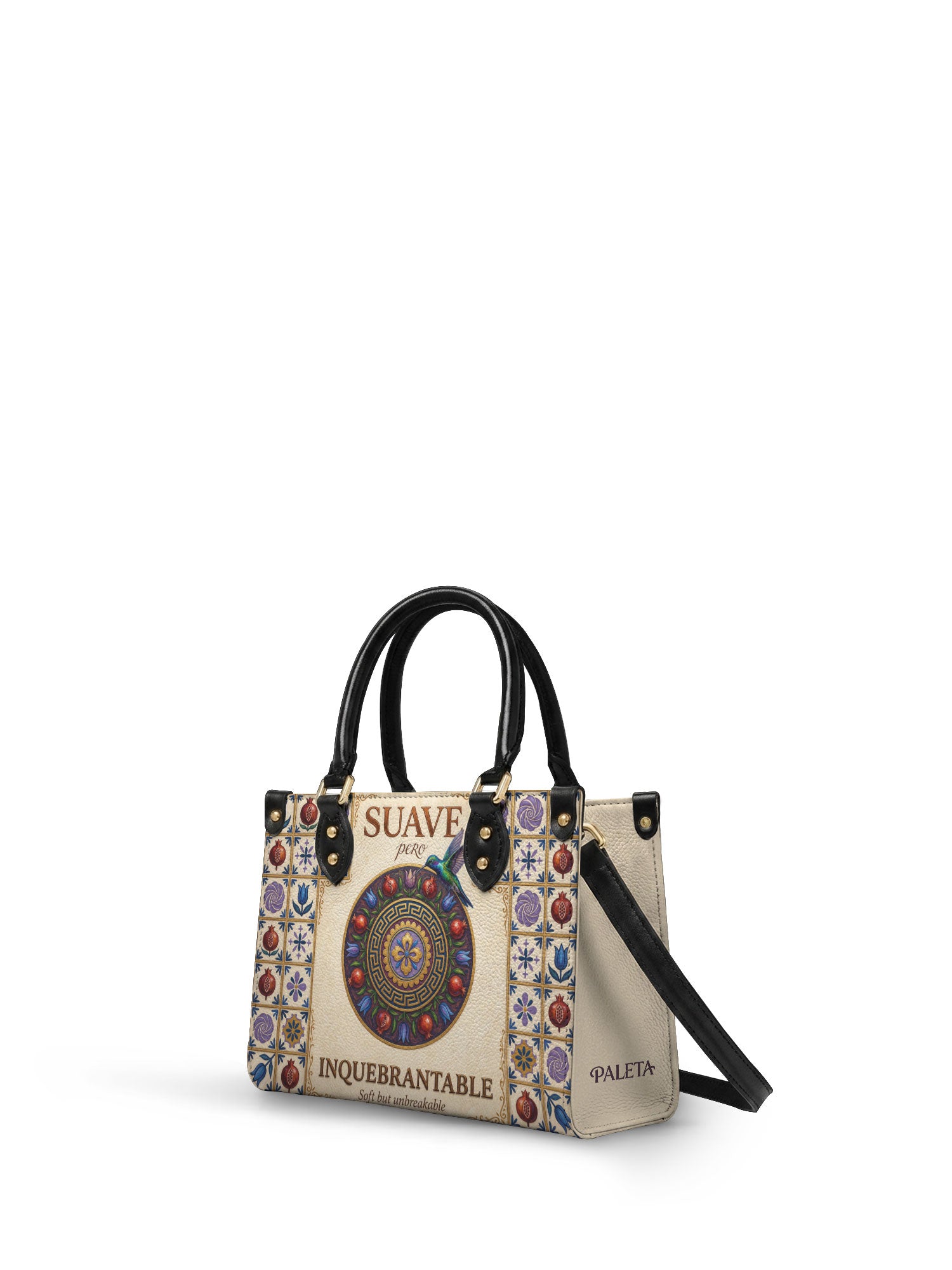 "Suave pero inquebrantable" ver.5 Small Leather Handbag - side view | Paleta Bags