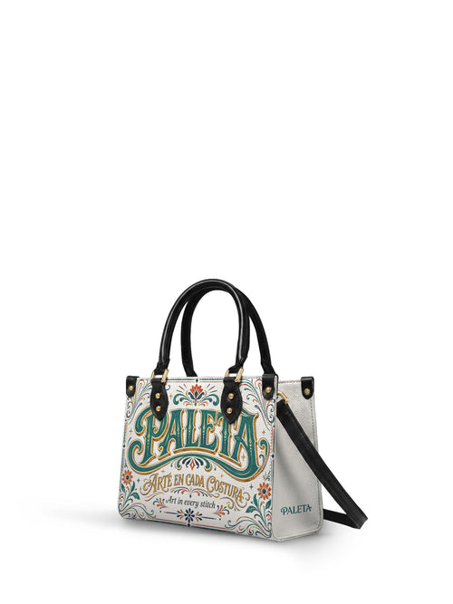 "La Paleta — Arte en cada costura" ver.2 Small Leather Handbag - side view
