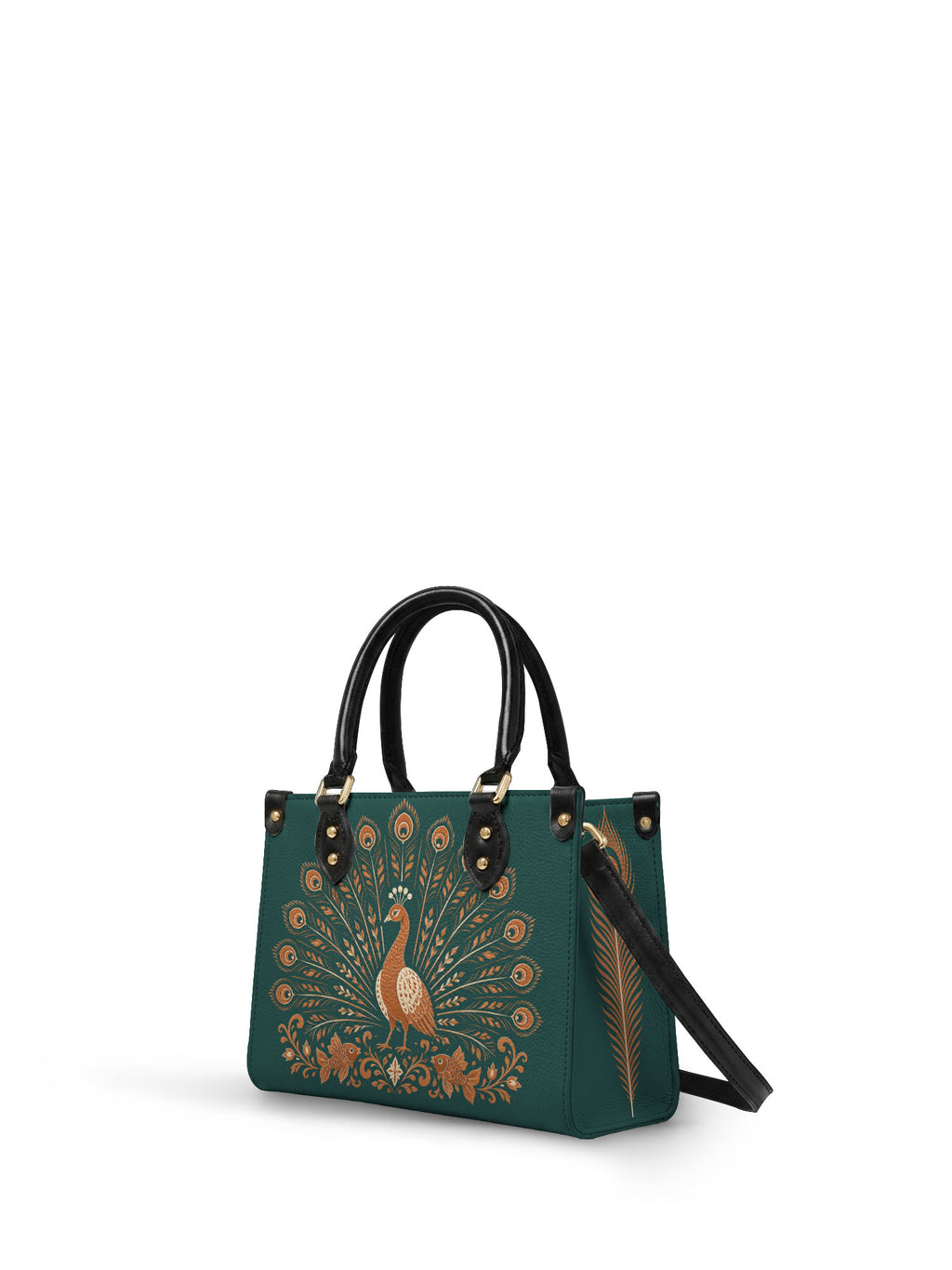 "PENACHO" Small Leather Handbag - side view | Paleta Bags