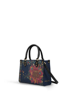 "Sanó en silencio, floreció con fuerza" ver.2 Small Leather Handbag - side view | Paleta Bags