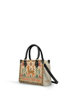 "Orgullosa de donde vengo" ver.1 Small Leather Handbag - side view | Paleta Bags