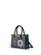 "Sanó en silencio, floreció con fuerza" ver.1 Small Leather Handbag - side view | Paleta Bags