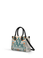 "Llevada por mujeres que inspiran" ver.3 Small Leather Handbag - side view | Paleta Bags