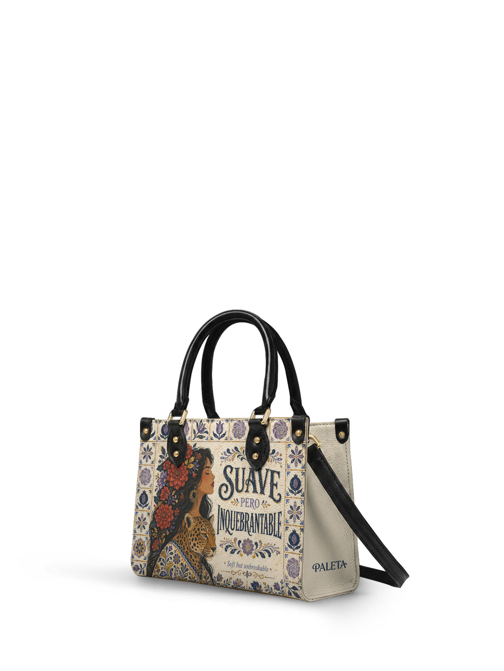 "Suave pero inquebrantable" ver.8 Small Leather Handbag - side view | Paleta Bags
