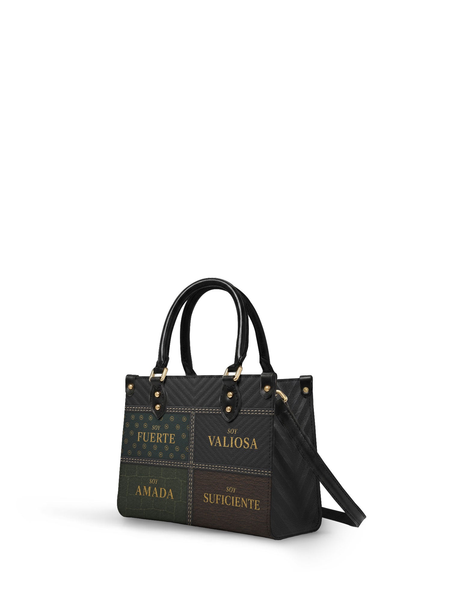 "LAS CUATRO VERDADES" ver.2 Small Leather Handbag - side view | Paleta Bags