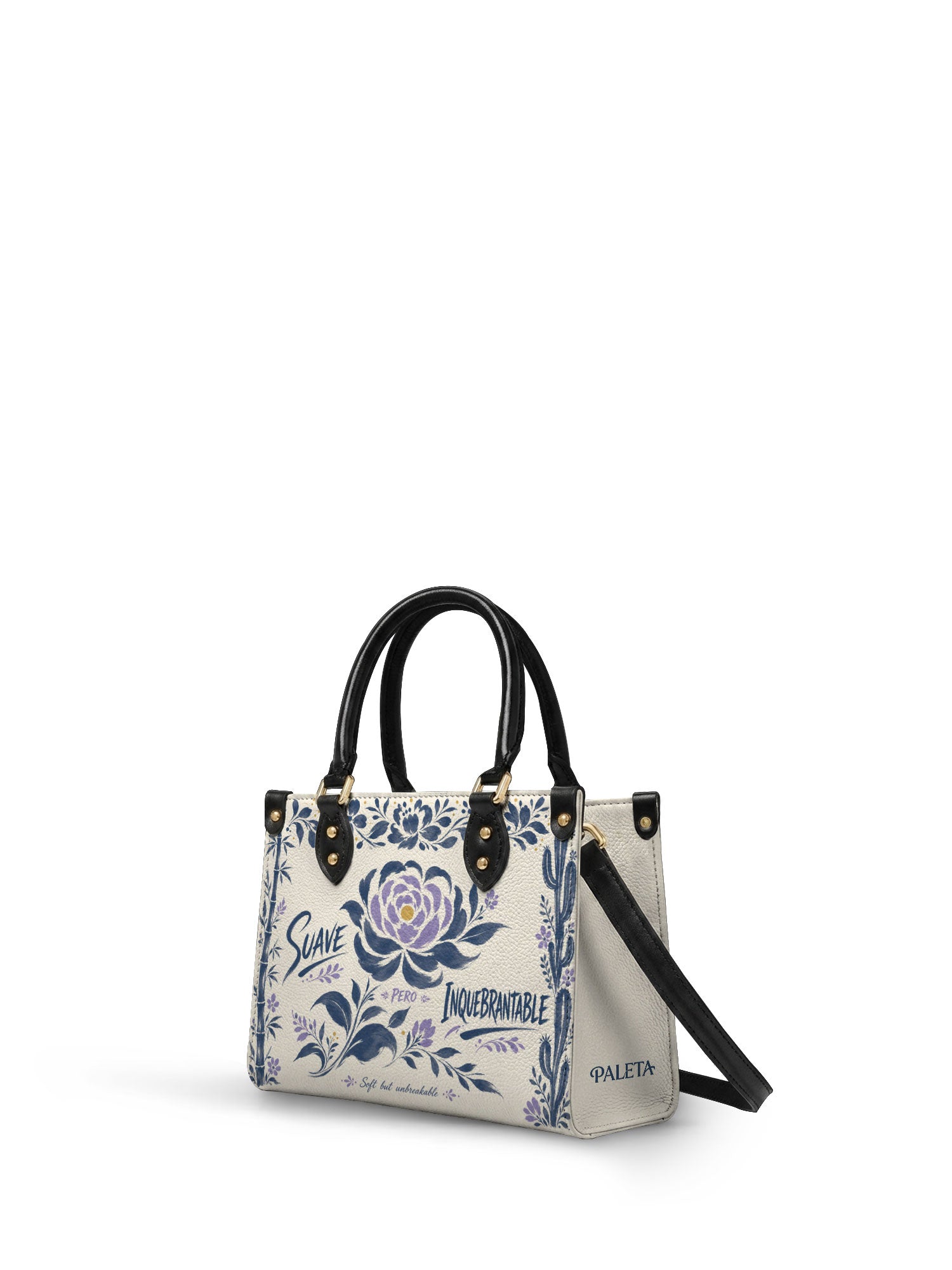 "Suave pero inquebrantable" ver.2 Small Leather Handbag - side view | Paleta Bags
