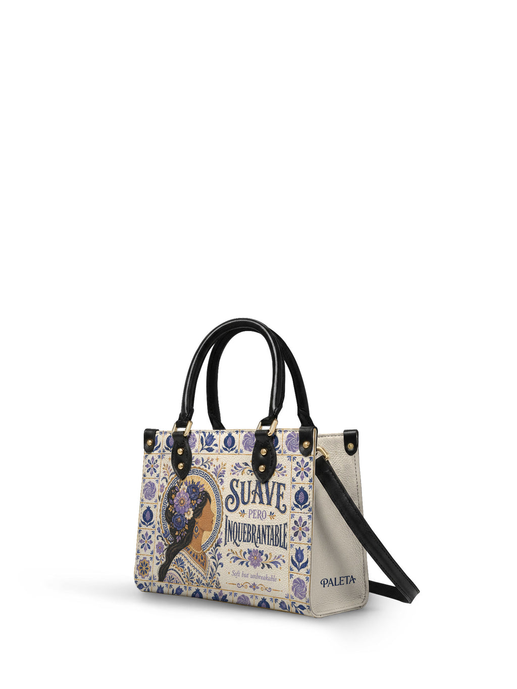 "Suave pero inquebrantable" ver.7 Small Leather Handbag - side view | Paleta Bags