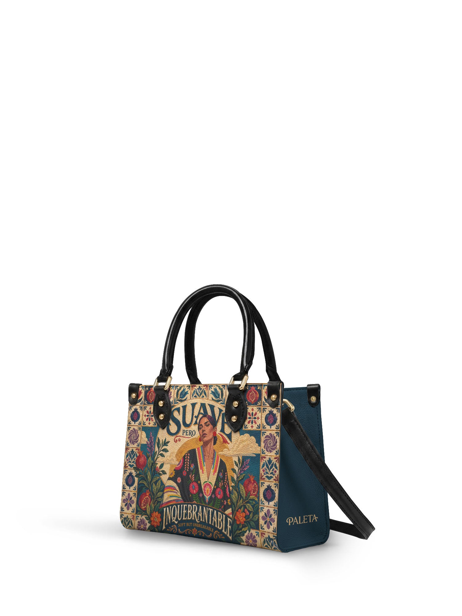 "Suave pero inquebrantable" ver.9 Small Leather Handbag - side view | Paleta Bags