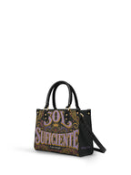 "Soy suficiente, tal y como soy" ver.2 Small Leather Handbag - side view | Paleta Bags
