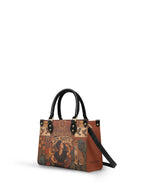 "Soy Fuerte" ver.1 Small Leather Handbag - side view | Paleta Bags