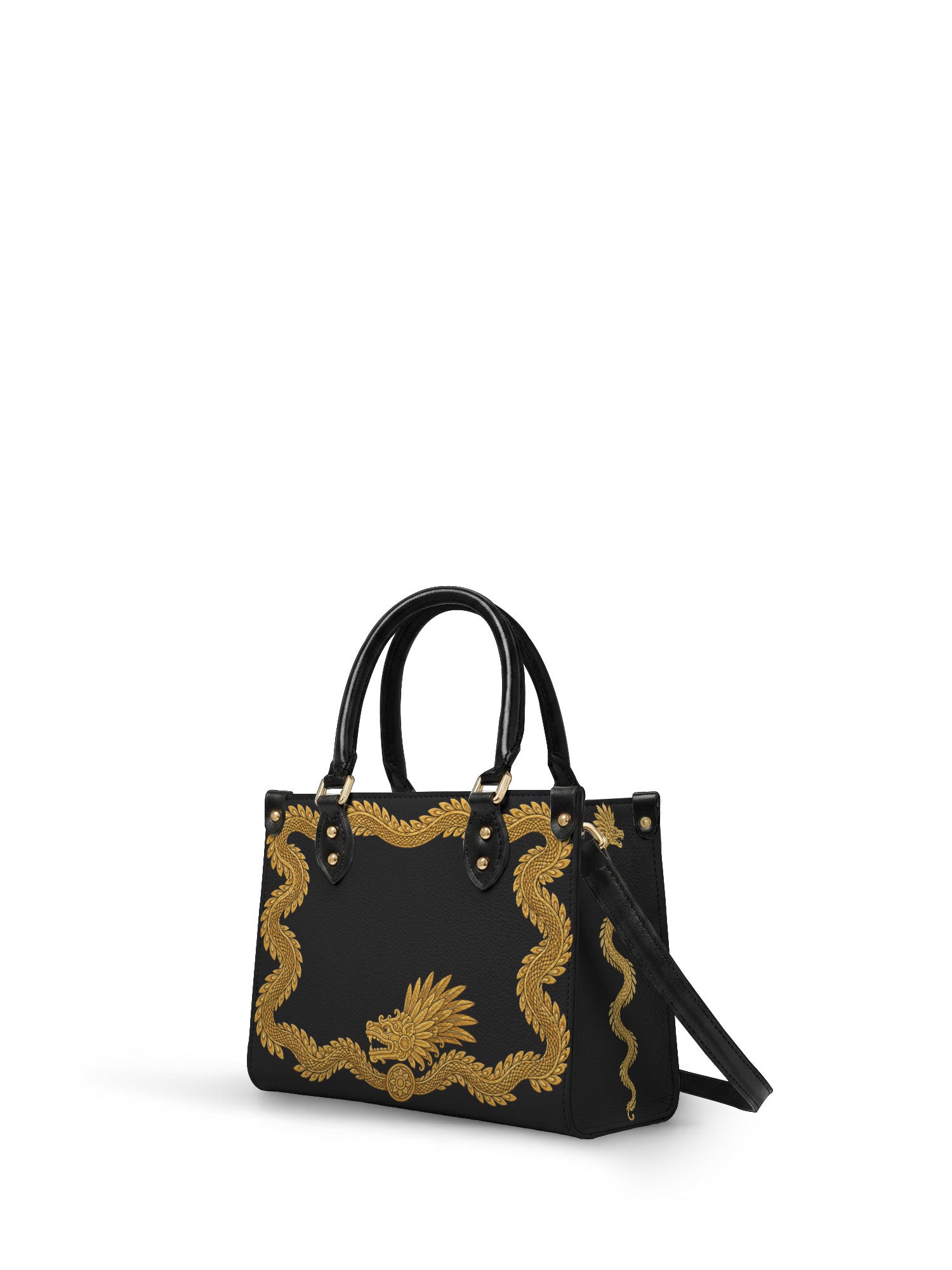 "XIUHCÓATL" Small Leather Handbag - side view | Paleta Bags