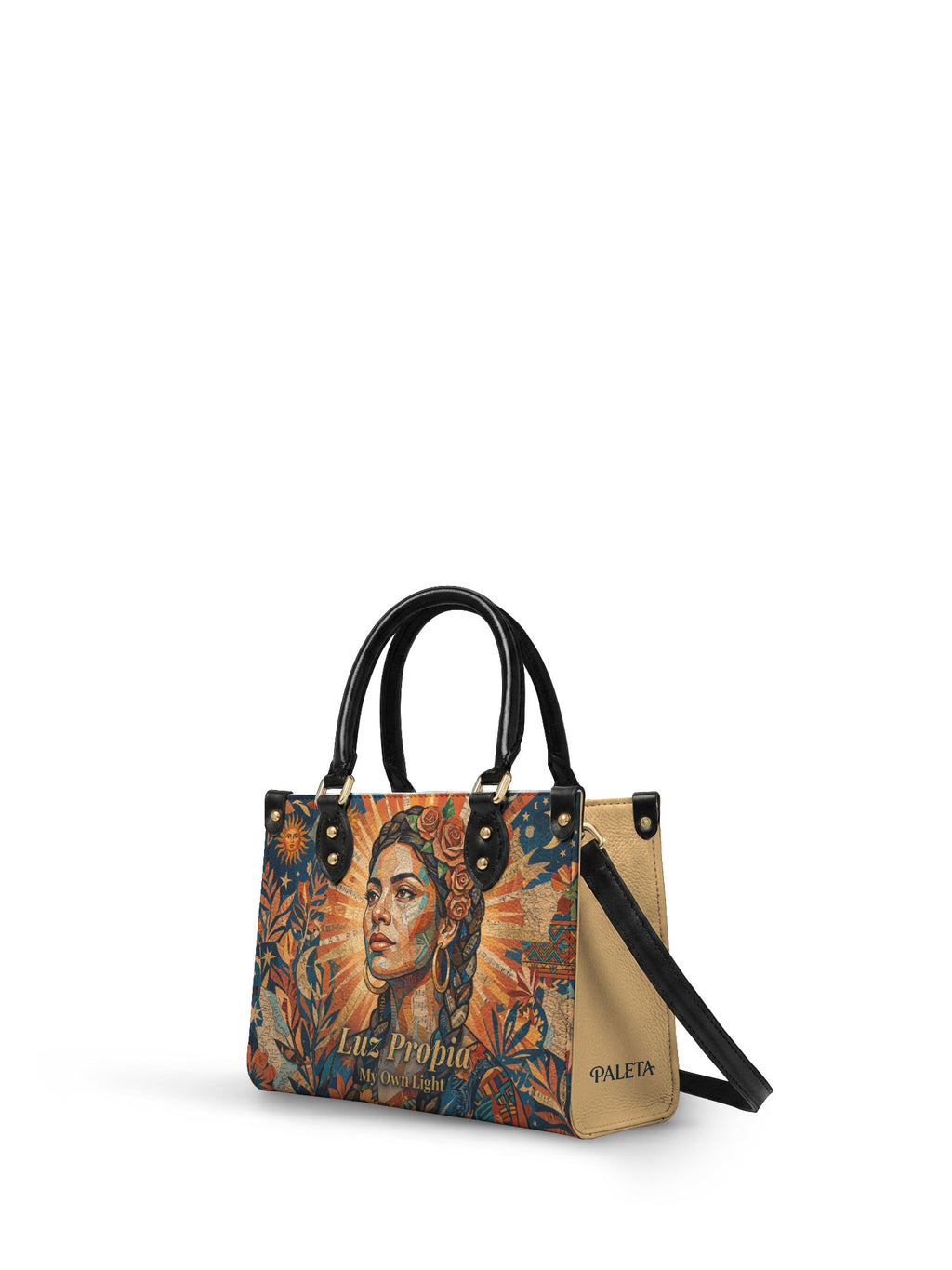 "Luz Propia" ver.2 Small Leather Handbag - side view | Paleta Bags