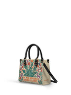 "De mis heridas nacen flores" ver.4 Small Leather Handbag - side view | Paleta Bags