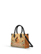 "Me merezco todo lo bueno" ver.4 Small Leather Handbag - side view | Paleta Bags