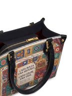 "Cada bolsa, una historia" ver.1 Small Leather Handbag - detail