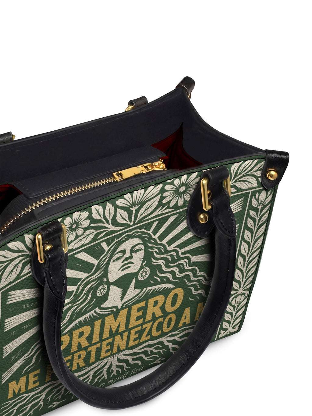 "Primero me pertenezco a mí" ver.4 Small Leather Handbag - detail | Paleta Bags