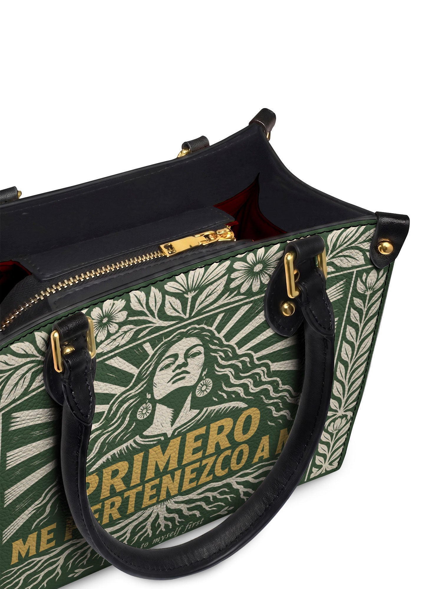 "Primero me pertenezco a mí" ver.4 Small Leather Handbag - detail | Paleta Bags
