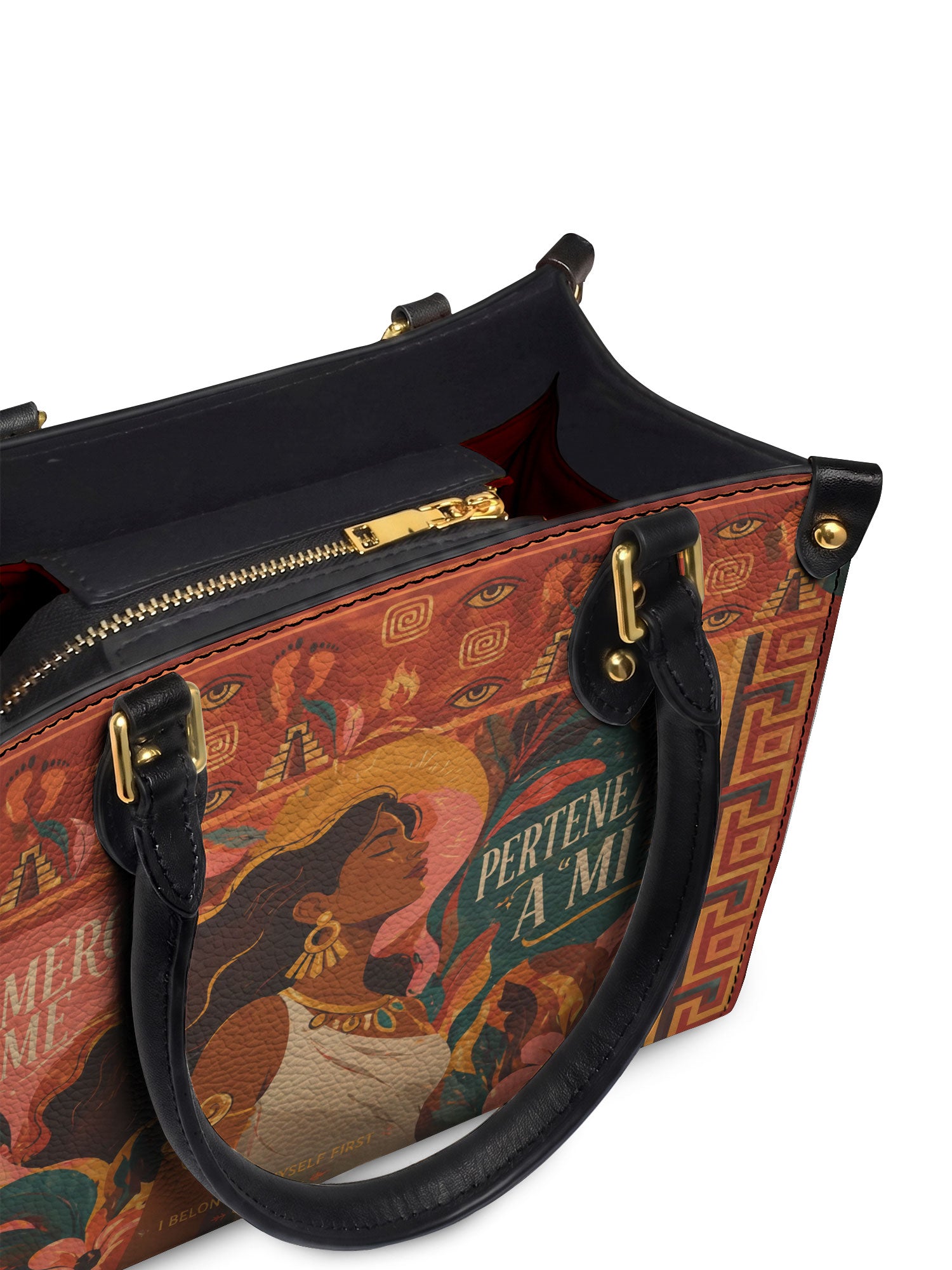 "Primero me pertenezco a mí" ver.2 Small Leather Handbag - detail | Paleta Bags