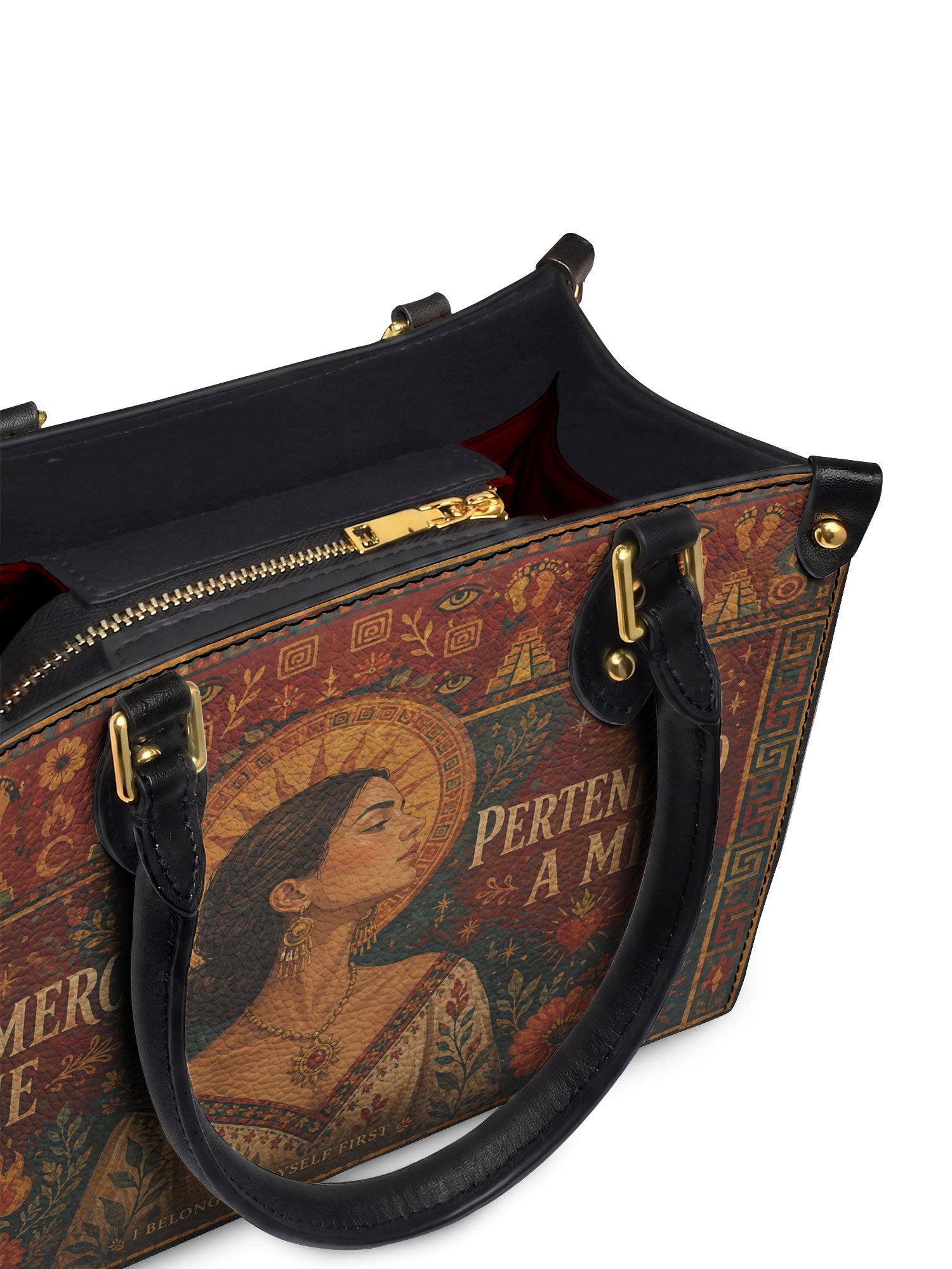"Primero me pertenezco a mí" ver.1 Small Leather Handbag - detail | Paleta Bags