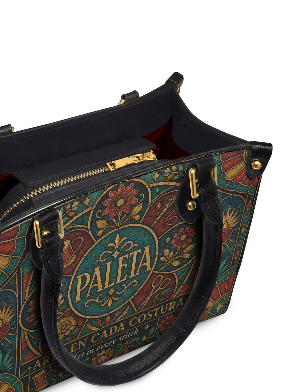 "La Paleta — Arte en cada costura" ver.5 Small Leather Handbag - detail | Paleta Bags