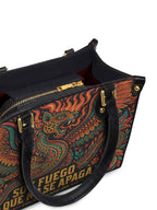 "Soy fuego que no se apaga" ver.1 Small Leather Handbag - detail | Paleta Bags