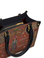 "Usa tus raíces con orgullo" ver.2 Small Leather Handbag - detail | Paleta Bags